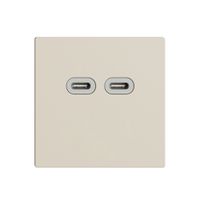 Prise USB 18W 2×type C Feller EDIZIOdue F 230V 3600mA crema