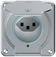 UP-Steckdose robusto 1×Typ 23 beleuchtet IP55 aluminium