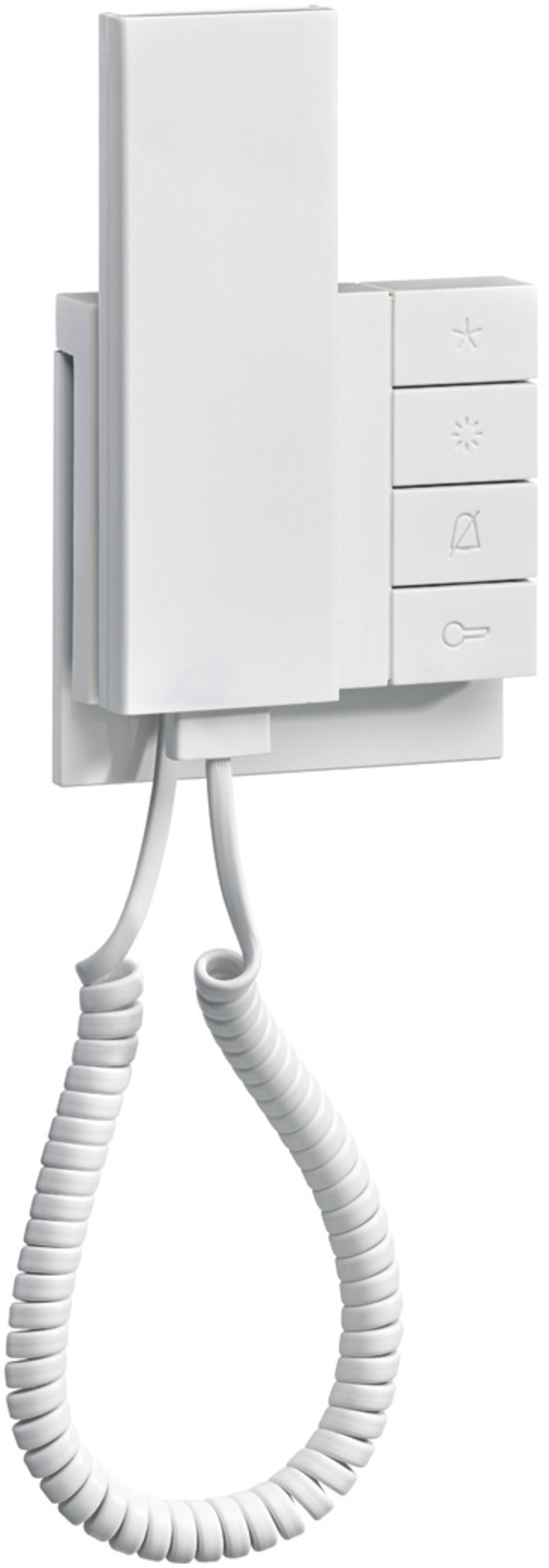 Poste audio intérieure AP Hager elcom.fon a.écouteur 2-fils bc polaire brillant