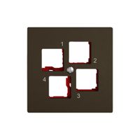 Montageset EDIZIO.liv EASYNET S-One SNAPFIX® gerade 4×RJ45 br