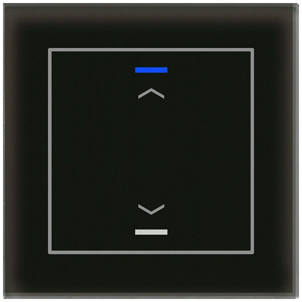 Poussoir KNX RGBW ENC MDT BE-GTL10S.A1S 1t/2a verre noir "jalousie"