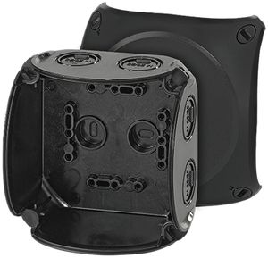 Boîte de dérivation AP Hensel KF B 4mm² sans bornes noir