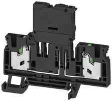 Borne de sécurité joignable WM SFS 4 2C 4mm² 10…36V snap-in DIN35 noir