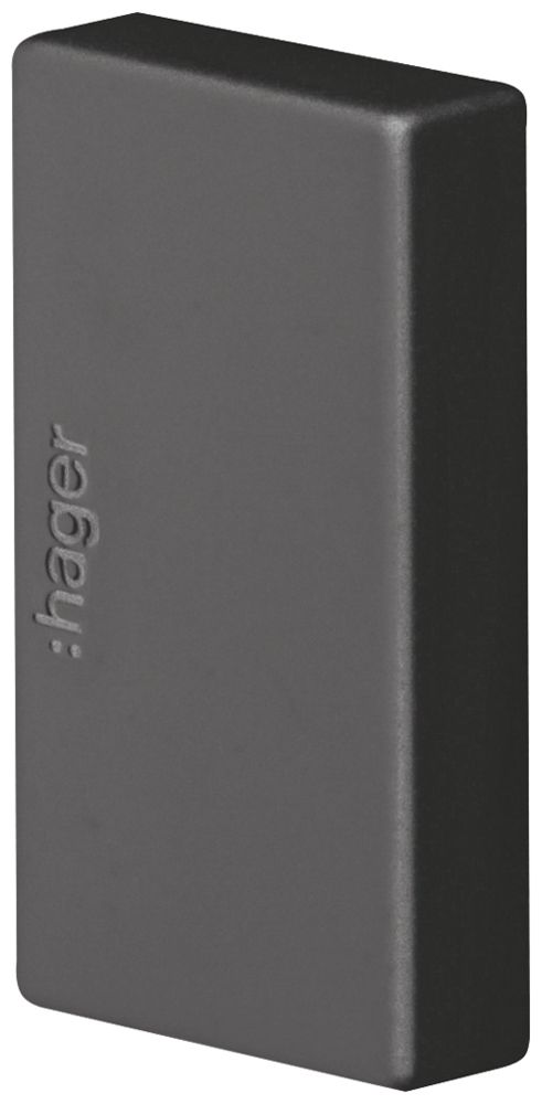Endstück Hager tehalit.LF 33×20mm schwarz IP30