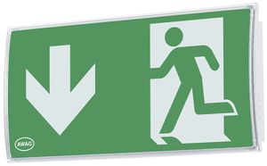 LED-Rettungszeichenleuchte AWKC-W-411-AT-BZS 4W 1h 340×170×60mm