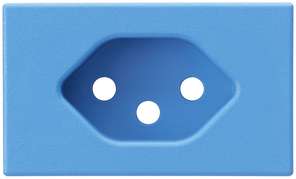 Plaque frontale pour prise FLF Hager 1×type 13 Z bleu