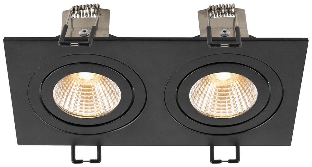 EB-LED-Spot SLV NEW TRIA 14W 610lm 927 38° DIM 170×90mm schwarz 2×Spot