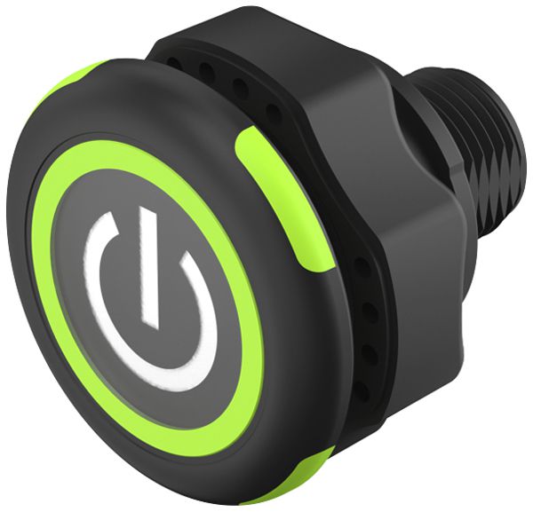 Poussoir capacitif EAO 84 1NO 8.4…32V Ø22.5mm LED vert/rouge I/O