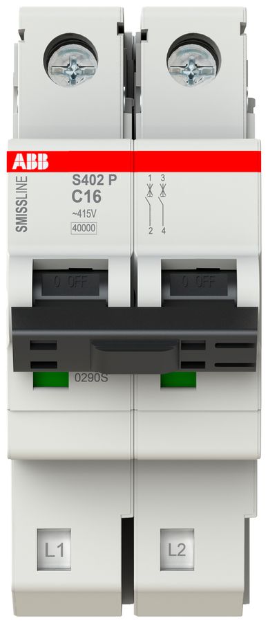 Leitungsschutzschalter SMISSLINE TP, 2L, C, 16A, 40kA