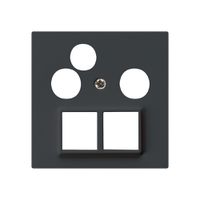 Frontplatte HMS kallysto für R/TV-Daten schwarz