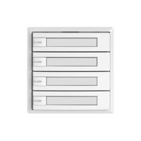 Pulsante universale EDIZIO.liv UNI SNAPFIX® c.LED RGB 4× com.1T targ.bi