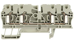 Borne de passage Weidmüller ZDU 2.5/4AN connexion à ressort 2.5mm² TS35 gris