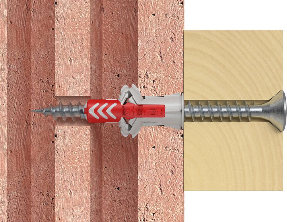 Universaldübel fischer DuoPower 5×25mm Nylon grau/rot