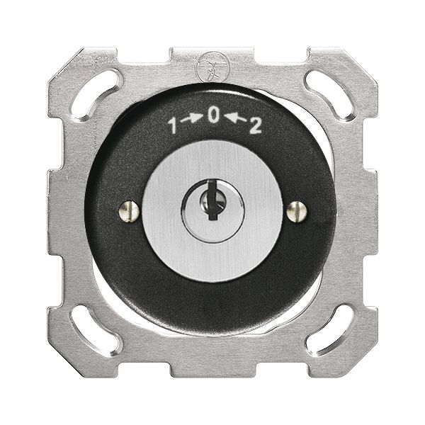 UP-Schwenktaster 1->0<-2 schwarz mit Sicherheitsschloss