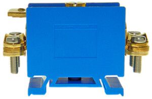 Morsetto sezionatore a coltello Woertz 4…16mm² 60A 660V vite 1×2 TH35/G32 blu