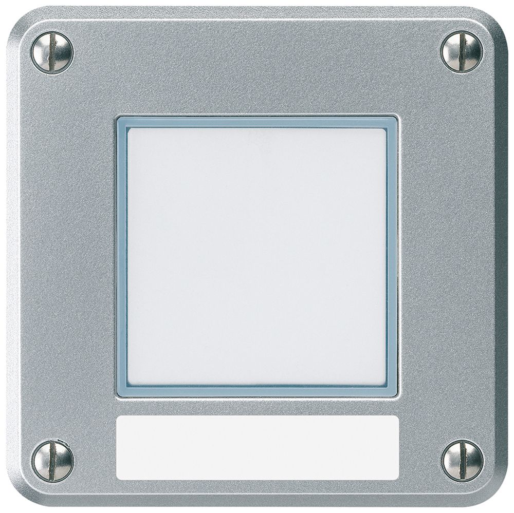 Poussoir de sonnerie ENC Hager robusto IP55 avec plaquette aluminium