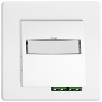 UP-FTTH-Dose EDIZIO.liv SNAPFIX® LC APC Diamond F-3000 1 mittelstück ws