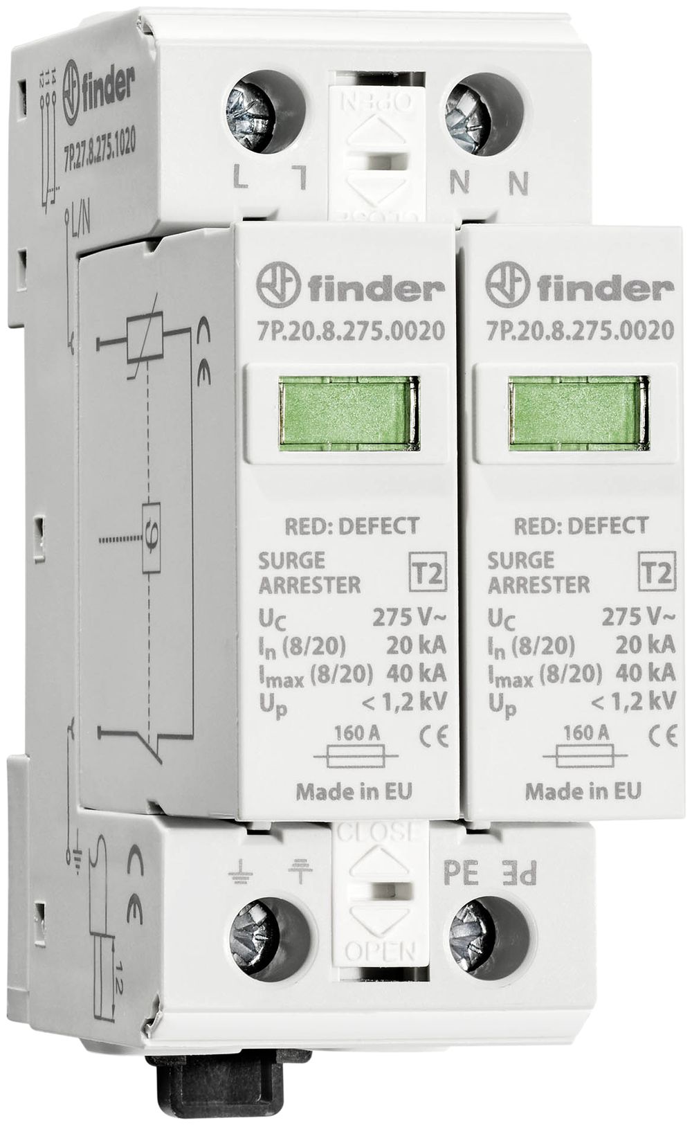 Protezione sovratensioni AMD SPD type 2 per rete TN-S monofase