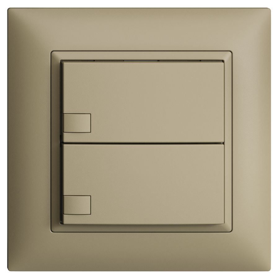 UP-KNX-Taster RGB EDUE FMI, 250mW, o.LED, 2×Taste, 1×Tastenb., sa