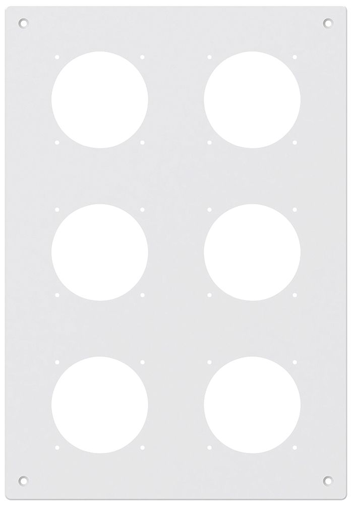 UP-Montageplatte robusto 3×2 Aluminium, weiss