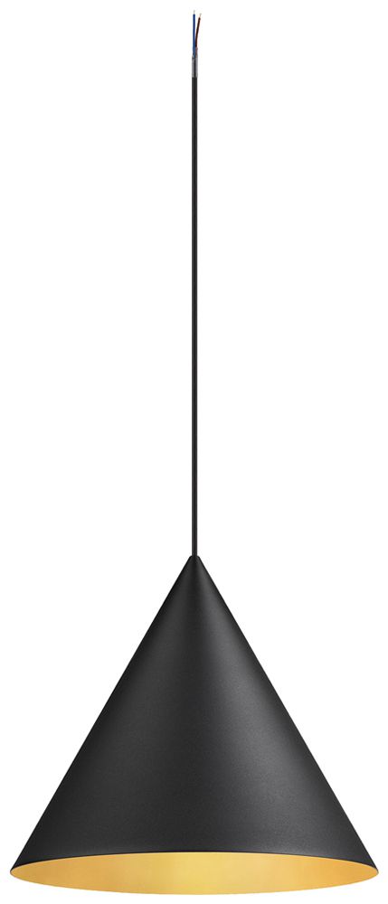 Lampada sospesa SLV MAGICO 38 E27 1×10W REG Ø380mm nero/oro