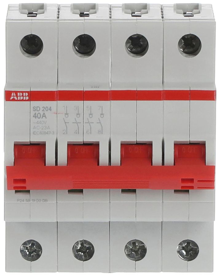 REG-Lasttrennschalter ABB pro M compact SD204/40 40A 4P 440V 4TE
