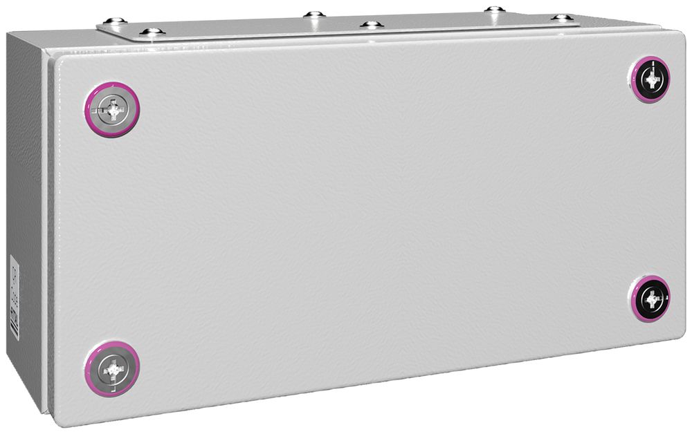 Petit boîtier Rittal KX Jonction, platine, IP55, 300×150×120mm, tôle d'acier