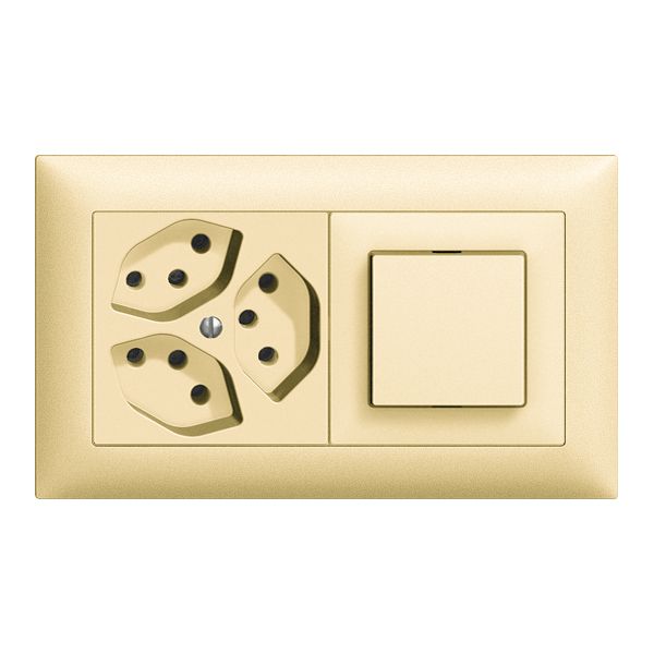 Combinaison ENC EDIZIOdue 3×T13 +3/1P vanille, horizontale