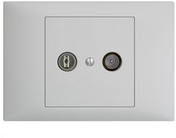 Prise TV-R ENC EDIZIOdue 11dB gris clair à large bande 5…2000MHz, BKE