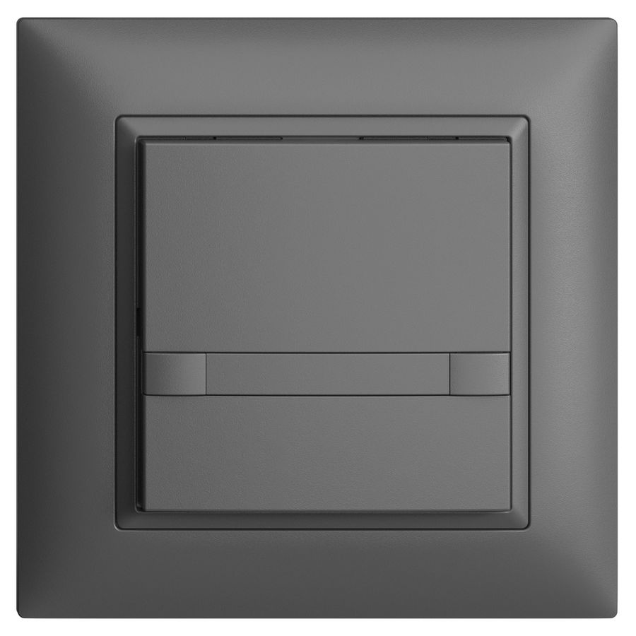 UP-KNX-Taster RGB EDUE FMI, 250mW, o.LED, m.Papier, 1×Taste, 2×Tastenb., dgu