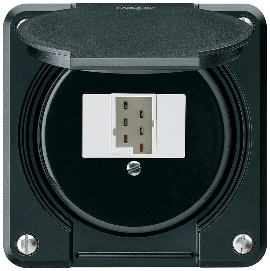 UP-Anschlussdose robusto IP55 schwarz 1×TT83