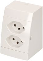 AP-Steckdose MH 2×Typ 13, weiss
