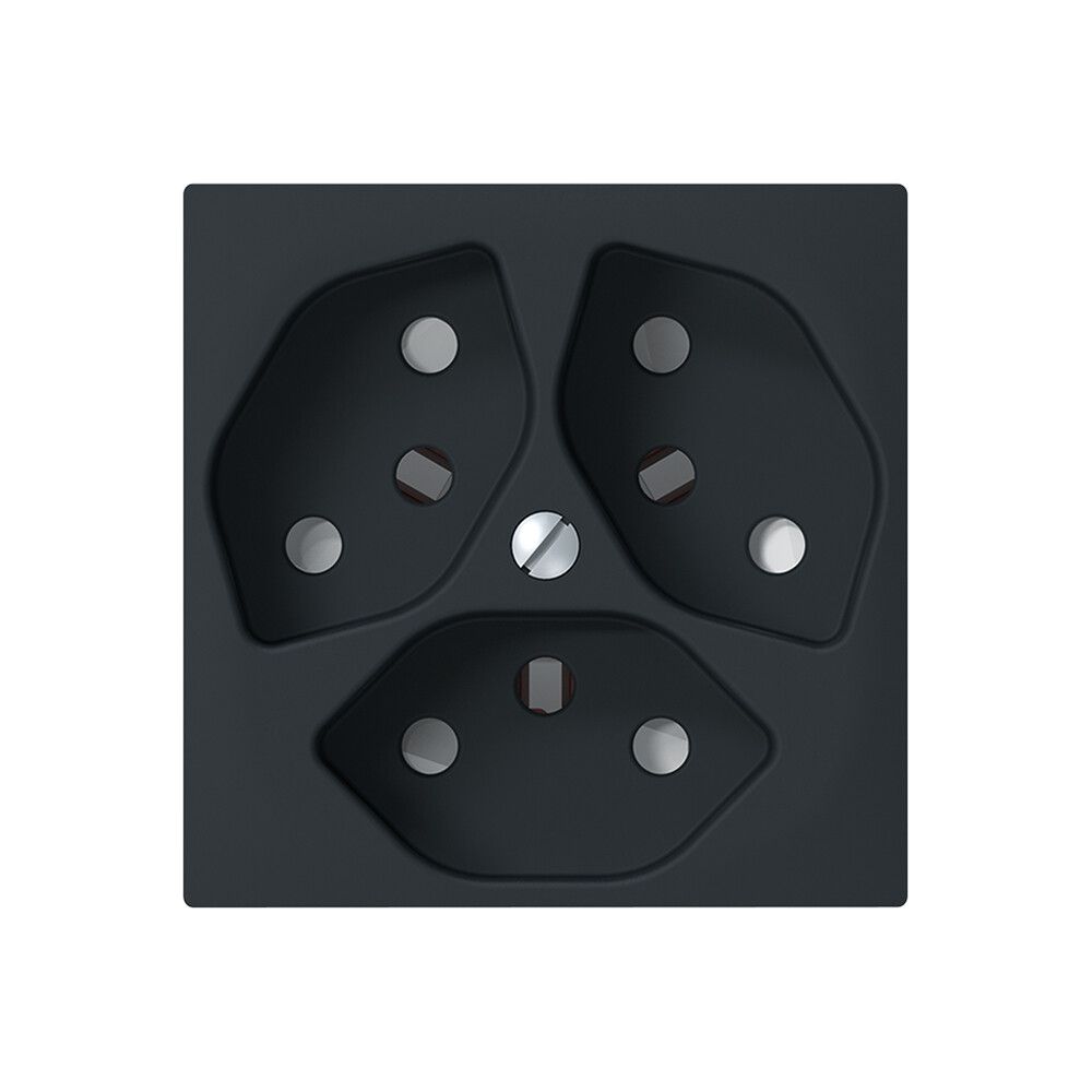 Frontplatte SIDUS anthrazit zu 3×T13