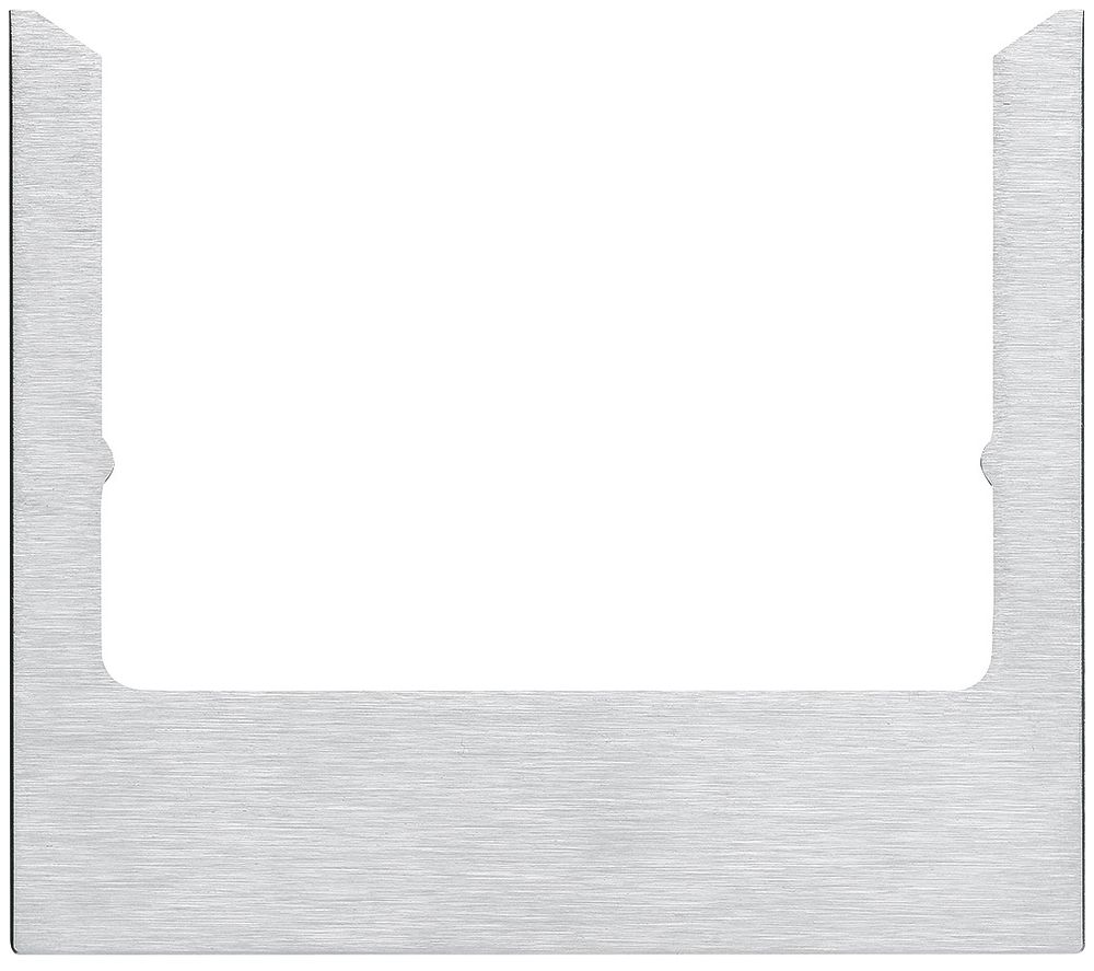 Designrahmen Audio Hager elcom.touch/elcom.fon eckig Edelstahl gebürstet