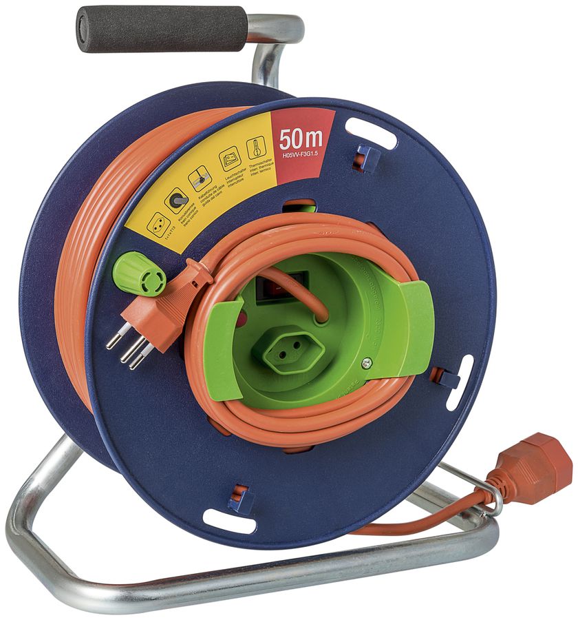 Enrouleur de câble STERO LOOP grd.1 1×T13 50m TD3×1.5mm² bleu/vert