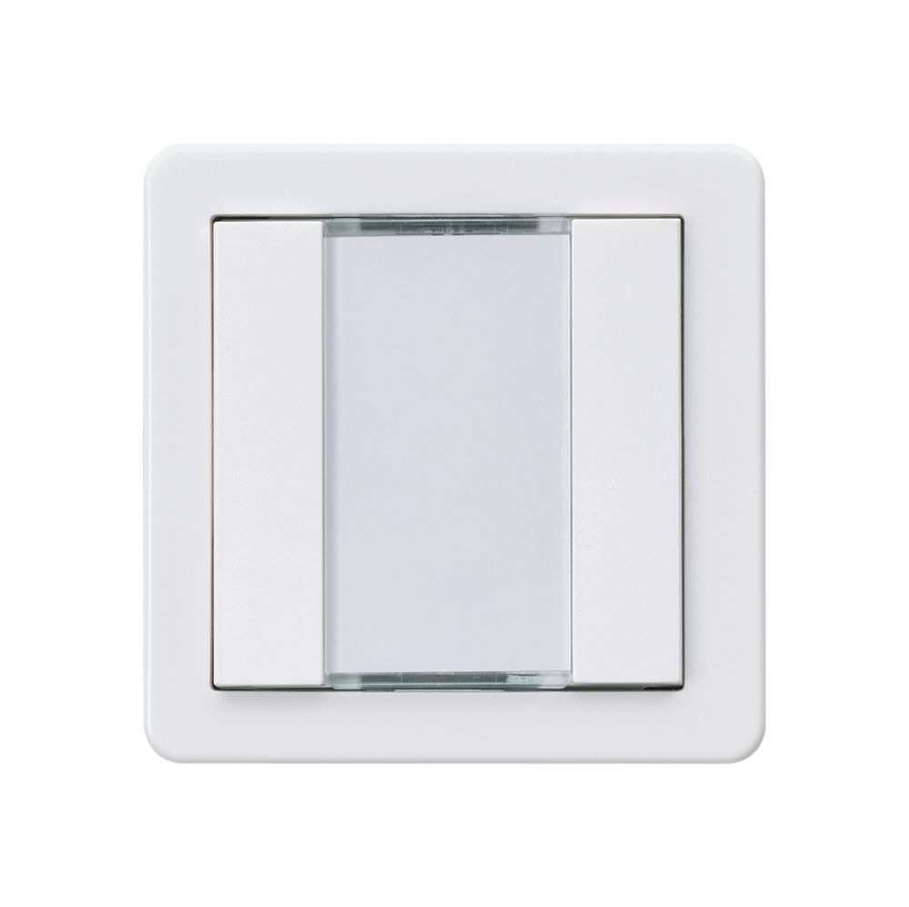 Poussoir Hager basico A KNX double blanc
