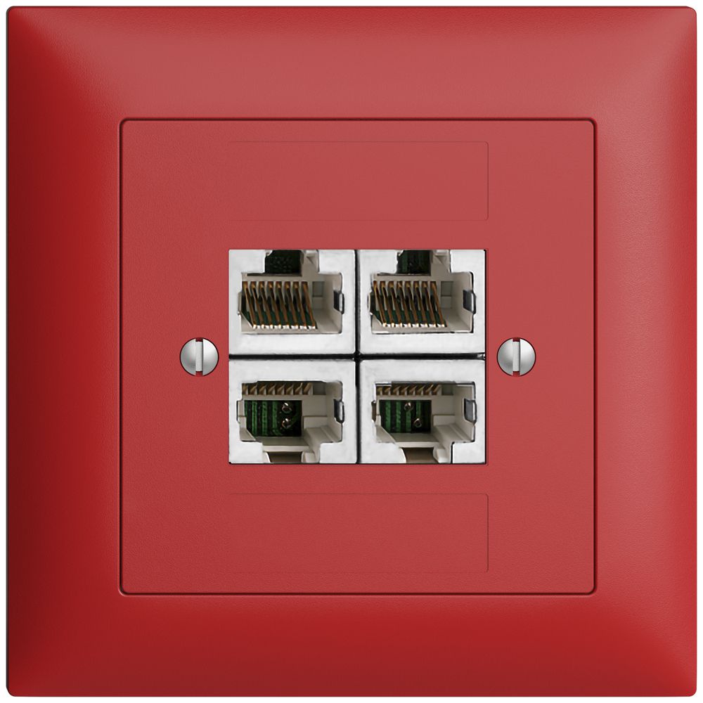 Presa INC 4×RJ45/s 4P sep. EDIZIOdue berry ITplus