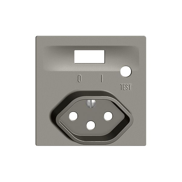 Frontset EDIZIOdue zu FI-Steckdose dunkelgrau