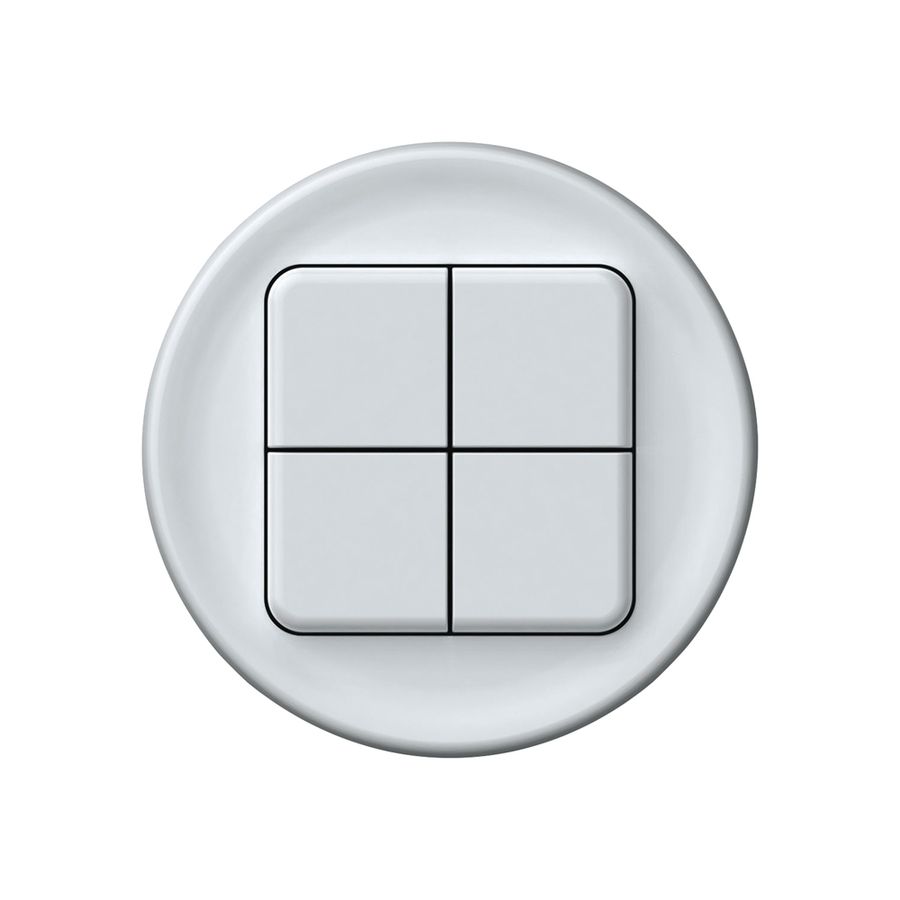 Frontset origin Schutzabdeckung für KNX-Taster 4× weiss