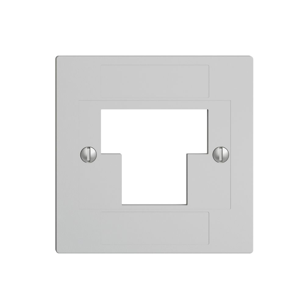 Frontplatte 1×TT,2×RJ45 hellgrau ITplus ITM EDIZIOdue