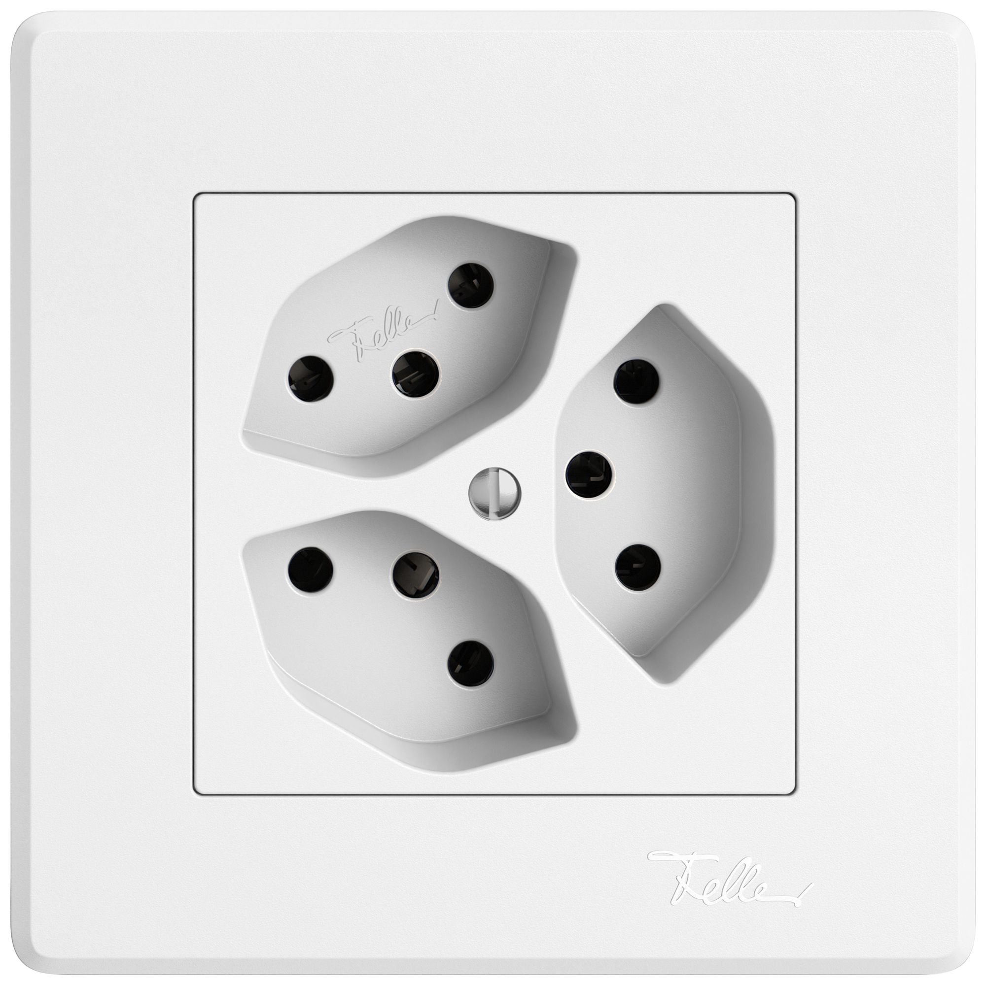 UP-Steckdose EDIZIO.liv SNAPFIX® 3×T13 ws