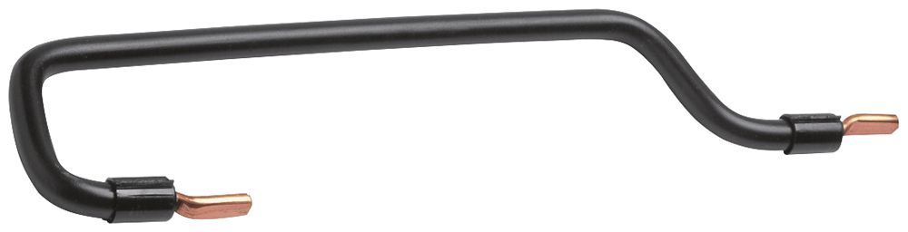 Barra di pontaggio Hager 4L 10mm² distanza dalla guida DIN 150mm nero/blu