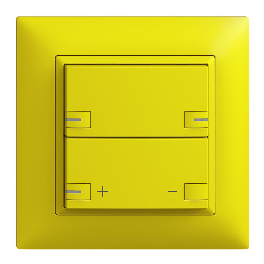 UP-Frontset EDIZIOdue zeptrionAIR Dimmer ohne Bezeichnung mit LED lemon