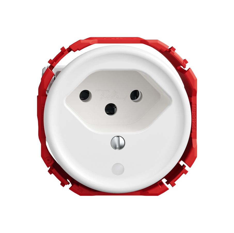 Steckdose STANDARDdue SNAPFIX® 1×T13 mit LED ws