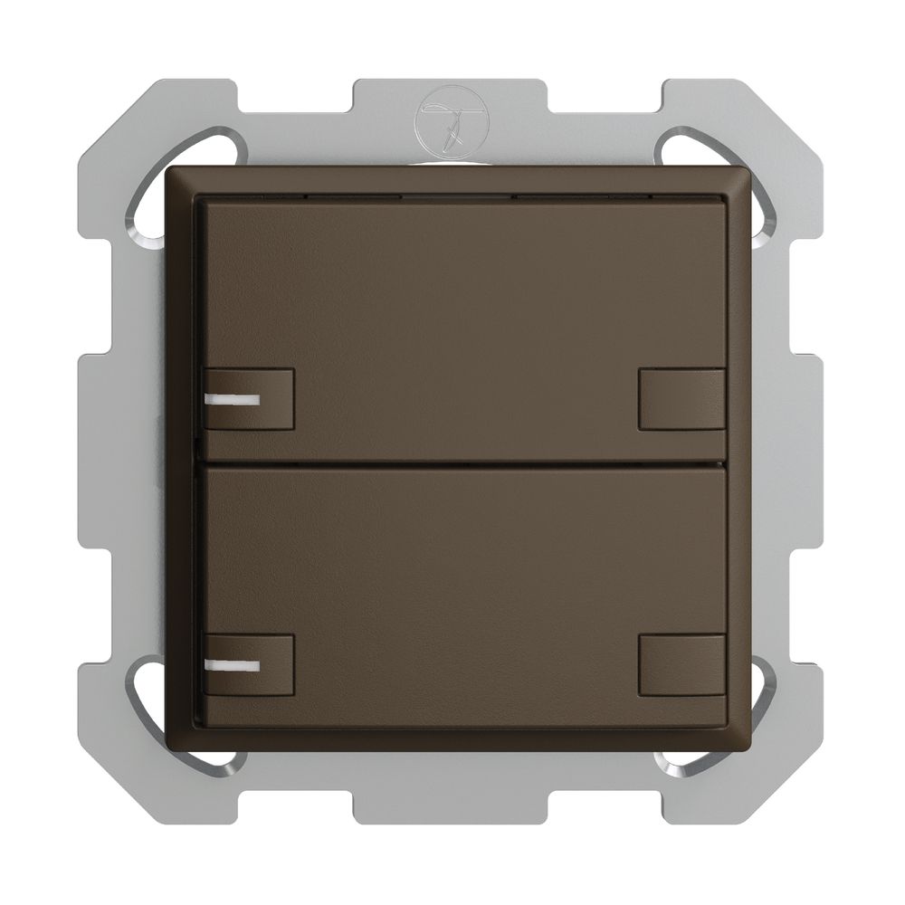Poussoir KNX RGB ENC EDUE, 250mW, a.LED RGB, 2×poussoir, comm.2×touches, cof