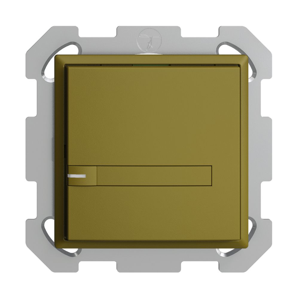 UP-KNX-Taster RGB EDUE, 250mW, m.RGB-LED, m.Papier., 1×Taste, 1×Tastenb., ov