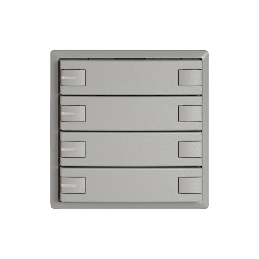 Pulsante universale EDIZIO.liv UNI SNAPFIX® c.LED RGB 8× com.1T grc