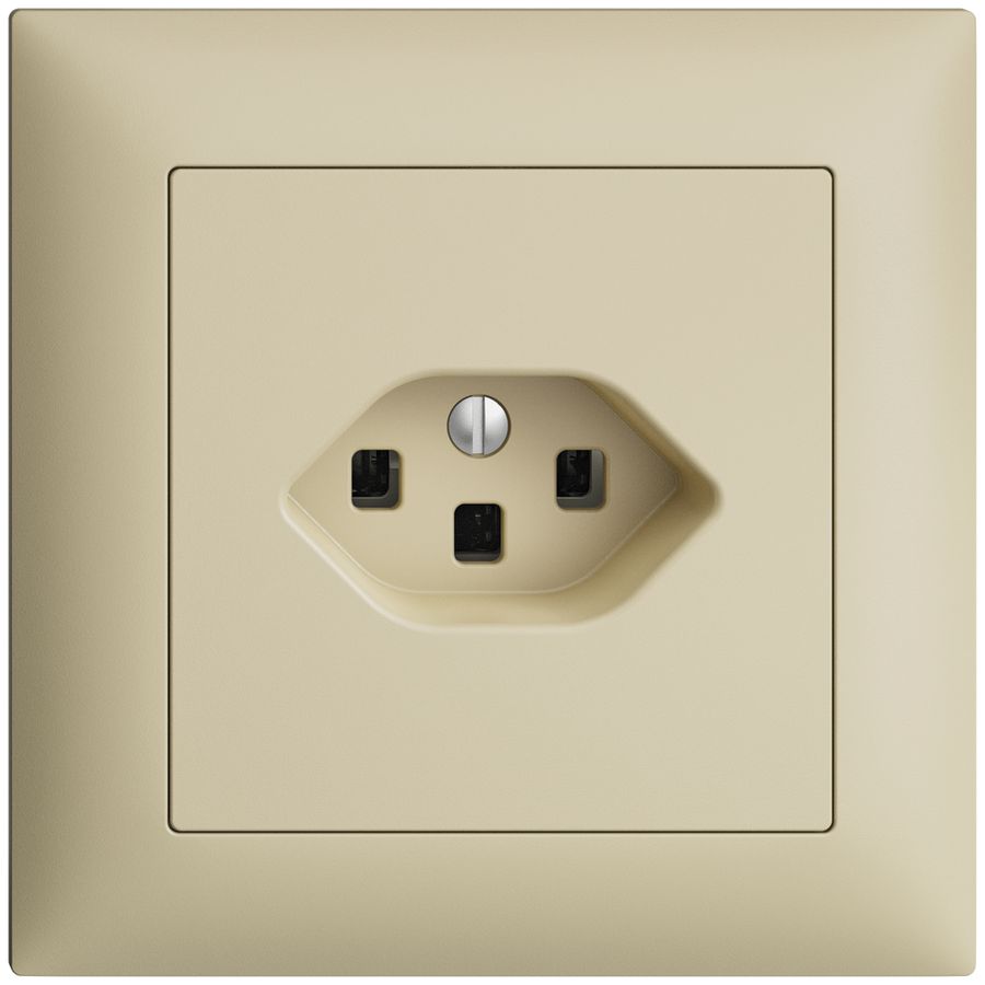 UP-Steckdose EDIZIOdue T23 16A vanille, mit Steckklemmen