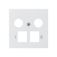 Plaque frontale kallysto pour R&M HWS blanc 2 trous multimédia