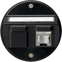 UP-Einsatz basico A Kat.6 1×RJ45/s Schrägauslass schwarz